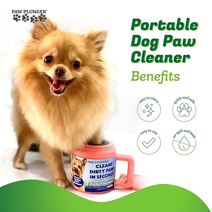 Cleanse pet paws & legs of mud, dirt, salt, sand, litter for sanitary home, car, carpet, furniture