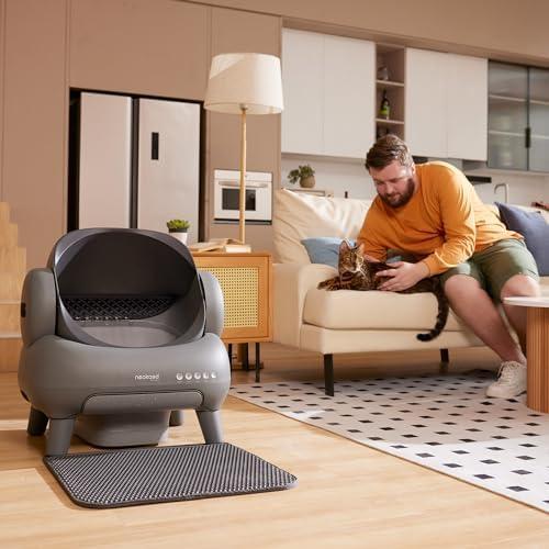         Neakasa M1 Open-Top Self Cleaning Cat Litter Box, Automatic Cat Litter Box with APP Control, Odor-Free Waste Disposal Includes Trash Bags       