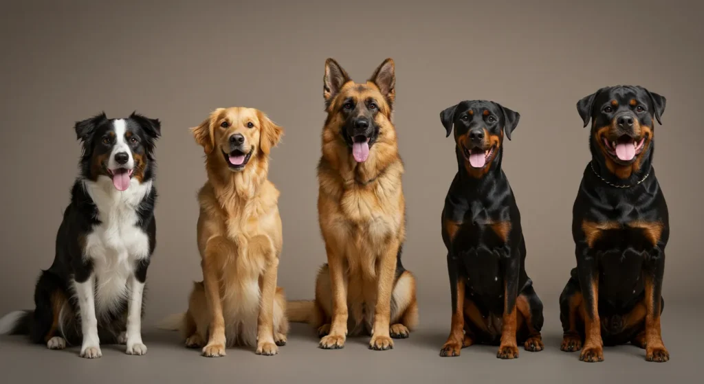 Top 5 most intelligent and loyal dog breeds – Border Collie, German Shepherd, Golden Retriever, Doberman, Rottweiler