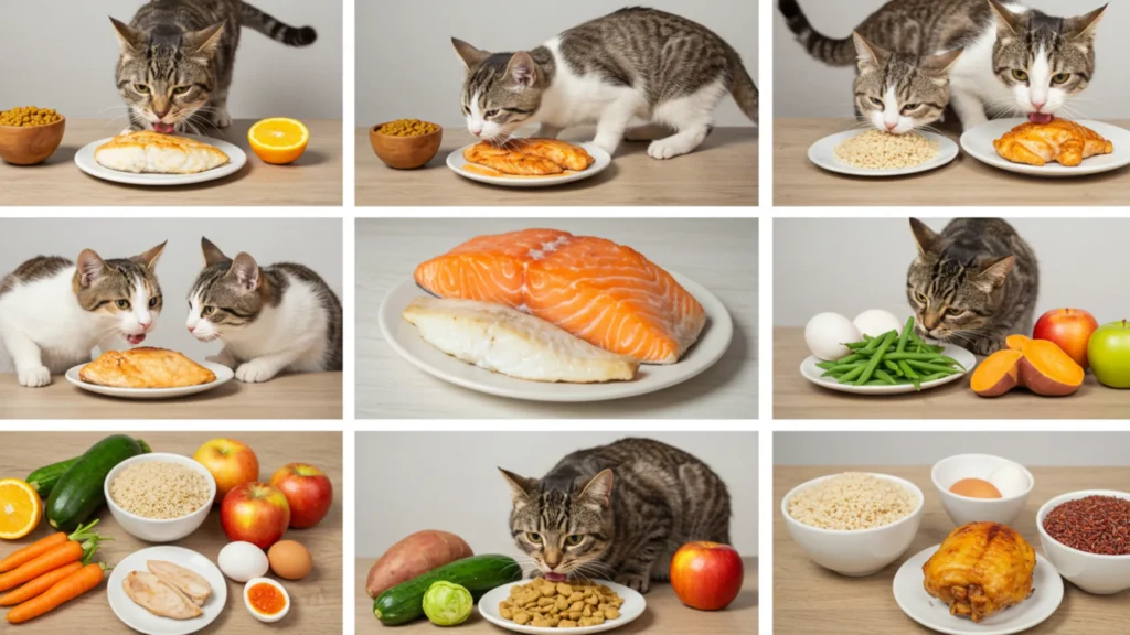 Many fruits and veggies are safe for your cat.