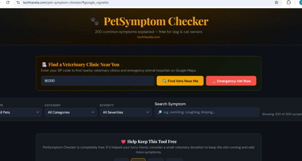 What Is PetSymptom Checker