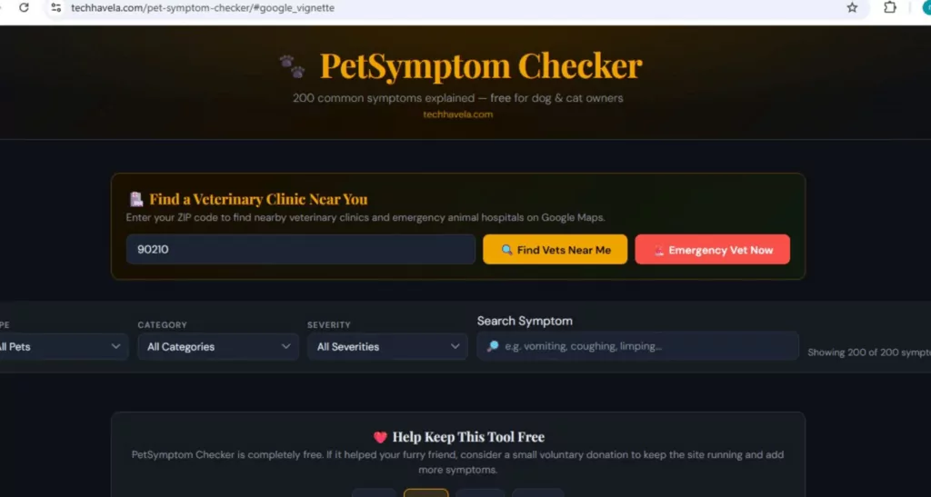 What Is PetSymptom Checker
