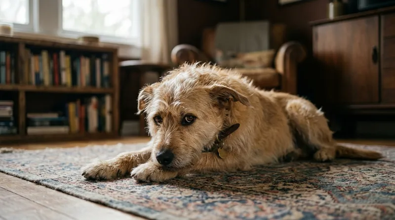 stressed dog showing subtle body language signs