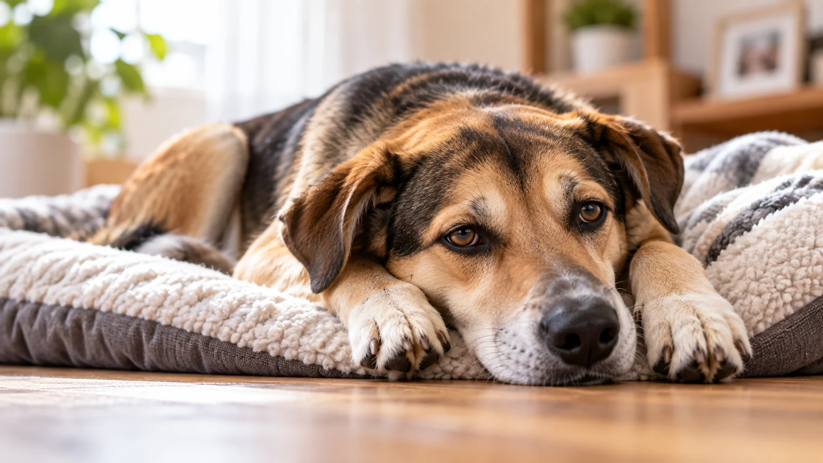 Dog lethargy symptoms – tired dog resting with low energy