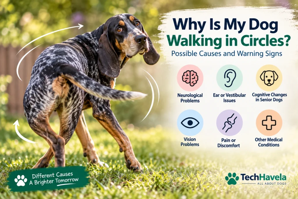 Dog walking in circles