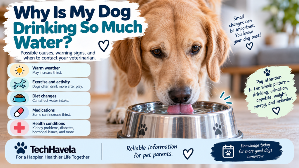 Why Is My Dog Drinking So Much Water - possible causes and warning signs