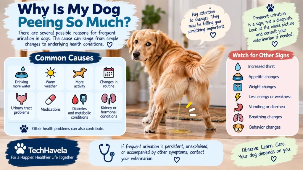 Why Is My Dog Peeing So Much - possible causes and warning signs